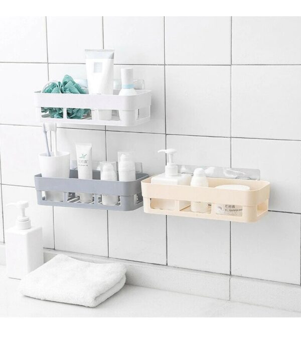 Plastic Shower Corner Caddy Basket Shelf Rack(Pack of 02)...