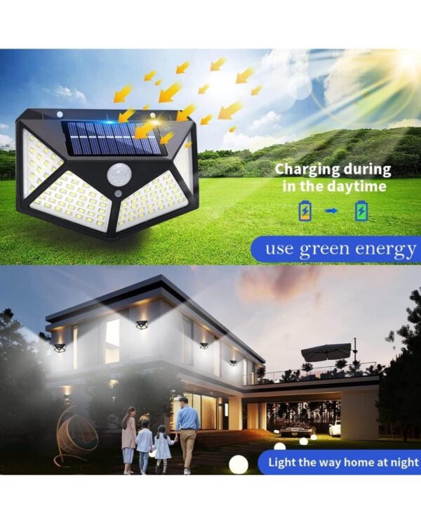 LED Bright Outdoor Solar Lights with Motion Sensor Solar Powered Wireless 100 LED... - Image 6