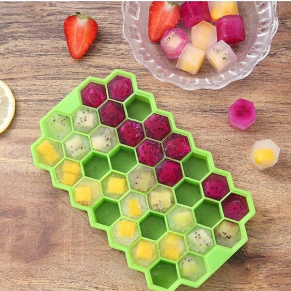 Ice Cube Tray Silicone for Freezer Flexible Shape Honeycomb... - Image 5