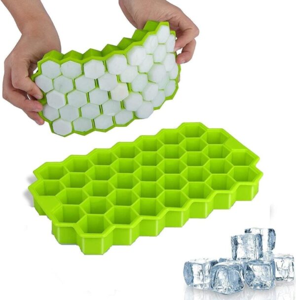 Ice Cube Tray Silicone for Freezer Flexible Shape Honeycomb...