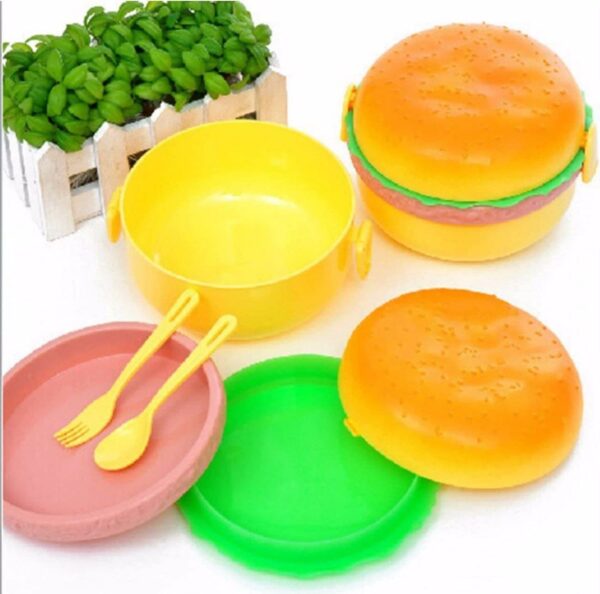 Burger Shape Lunch Box -Leak Proof Lunch Box.... - Image 3