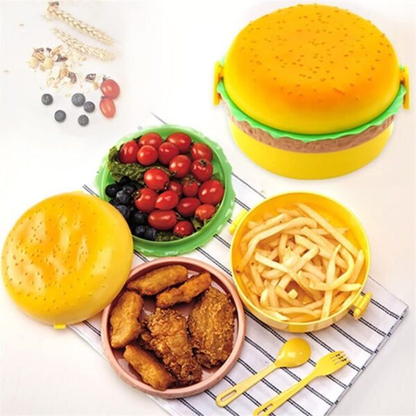 Burger Shape Lunch Box -Leak Proof Lunch Box.... - Image 4