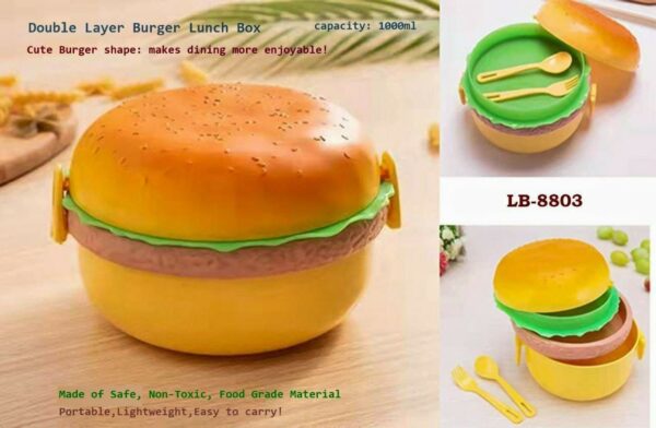 Burger Shape Lunch Box -Leak Proof Lunch Box.... - Image 5