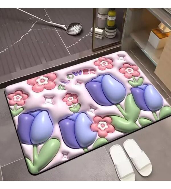 3D Bathroom Door Non Slip, Anti Slip Floor Mat(2 Piece)...