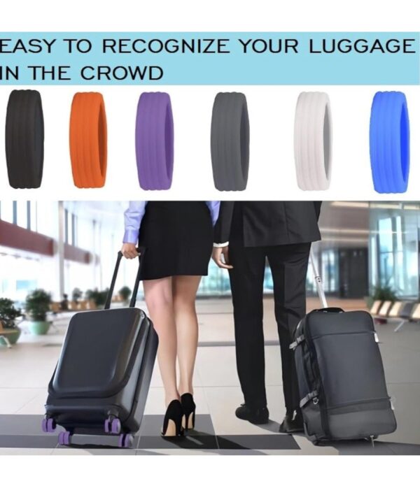 Luggage Suitcase Wheels Protector Wheel Protection Cover (Pack of 08 Random Colour).... - Image 2