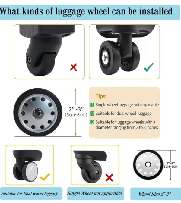 Luggage Suitcase Wheels Protector Wheel Protection Cover (Pack of 08 Random Colour).... - Image 4